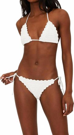 Beach Riot Soleil Crochet Bikini Bottom In White
