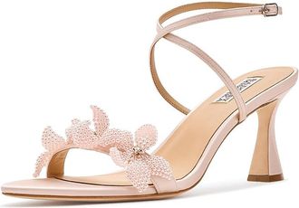 Badgley Mischka Whitney Womens Sandals Champagne Satin : 8.5 M, Textile