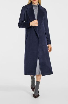 Sentaler Alpaca & Wool Wrap Coat in Blue at Nordstrom, Size X-Small