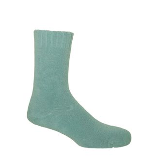 Peper Harow Ribbed Cuff Mens Bed Socks - Blue