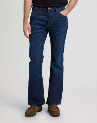 Lee Bootcut-Jeans LEE Lee Jeans Denver, Herren, Gr. 30, L&auml;nge 32, blau, Obermaterial: 85% Baumwolle CO. 13% Polyester Pol. recyc.. 2% Elasthan EL., Jeans 