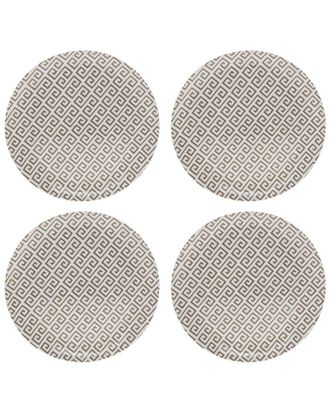 Godinger Dnu Aur Discontinued Godinger Geometric Melamine Dinner Plates (Set Of 4)