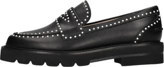 Stuart Weitzman Schoenen, Dames, Zwart, 36 EU, Leer, Parker Lift Loafer