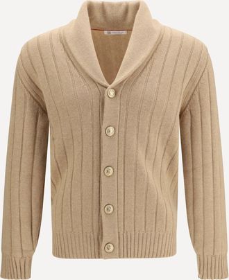 Brunello Cucinelli Ribbed cashmere Cardigan Male 50