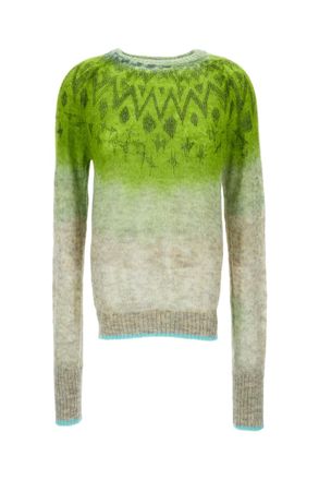 Rohka Gradient Wool Blend Sweater with Ribbed Finish