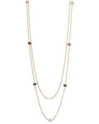 Liv Oliver 18K Plated 1.75 Ct. Tw. Tourmaline Necklace