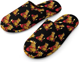 Generic King Of The Corn Mens Cotton Slippers Memory Foam Comfort House Shoes Winter Indoor Slipper for Hotel Casa Spa