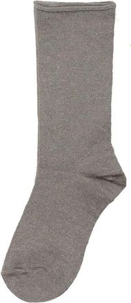 Brunello Cucinelli Taupe Wool Silk Socks, Size Medium