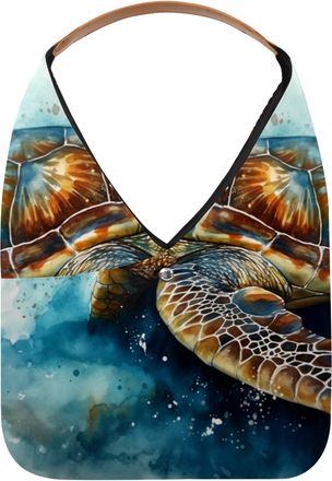 Generic Sea Turtle Reusable Lightweight Grocery Bags - Foldable Into Compact Pouch, Washable & Sturdy, Multipurpose for Shopping and Travel