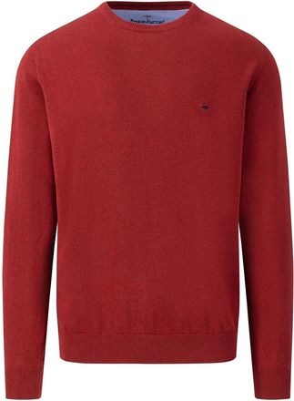 Fynch-Hatton Fynch Hatton Mens Crew Neck Jumper-1314-210 360 - Scarlet-M