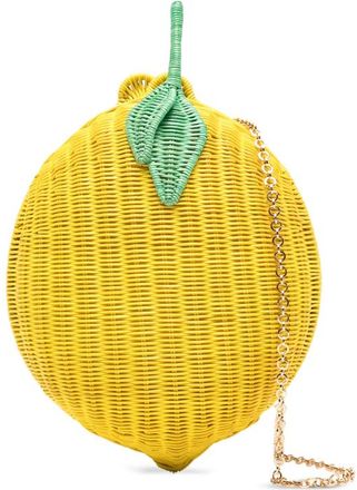 Serpui Leaf Woven Clutch Bag