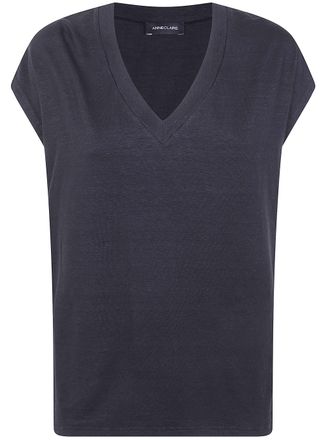 Anneclaire Short Sleeves V Neck Sweater
