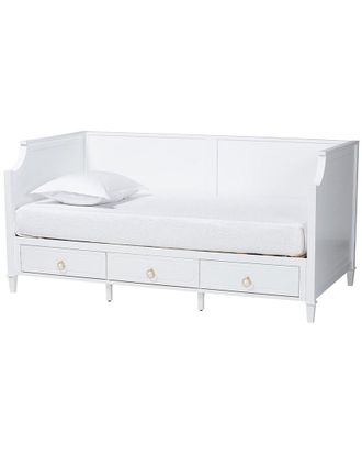 Baxton Studio Discontinued Baxton Studio Lowri Full Size 3-Drawer Daybed
