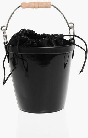 Maison Margiela Patent Leather Bucket Bag with Wood Handle size Unica