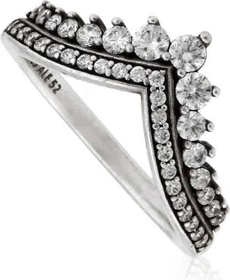 Pandora Princess Wishbone Ring In Sterling Silver, Size 48