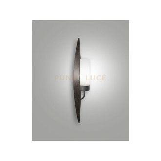 Fabas Luce Vanity applique ruggine scuro L.75 cm in metallo e vetro soffiato 1 luce attacco E14