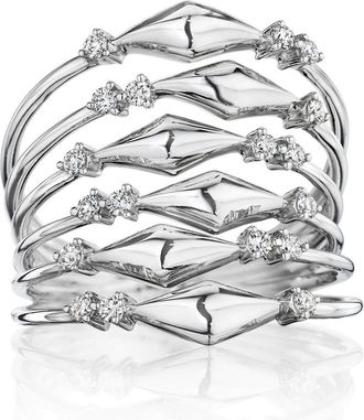 Hueb Luminus Stacked Diamond Ring in White Gold at Nordstrom, Size 7