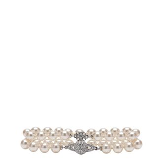 Vivienne Westwood Bracelets, female, Gray, Size: M Graziella Three Row Pearl Bracelet