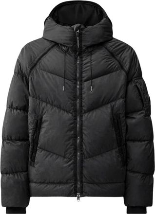 C.P. Company C.p. Company - Shield Hooded Donsjack - Heren - Jassen - Zwart - Maat: S Zijde