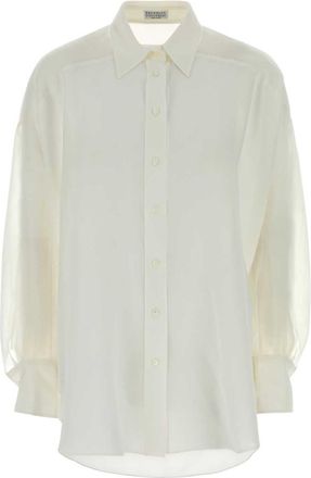 Brunello Cucinelli White Loose Solid Shirt