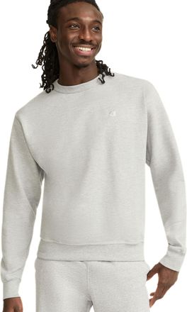 Champion Mens Powerblend Pullover Sweatshirt, Oxford Gray, Medium