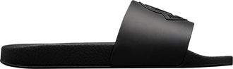 Moncler Moncler Basile Rubber Slides, Men, Black, Size: 39