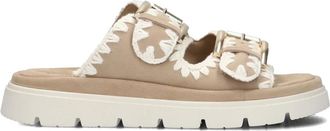 Maruti Schoenen, Dames, Beige, 40 EU, Su&egrave;de, Beige Su&egrave;de Chunky Sole Slippers
