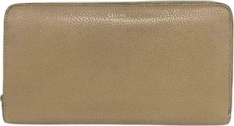 Celine Tweedehands leren portemonnees - Dames - Vintage Accessoires - Beige - ONE Size - Leer - Vintage