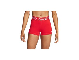 Nike Pro Mid-Rise 3 Biker Shorts Womens Shorts University Red/White : XL (US 16-18) 3, Elastane/Polyester