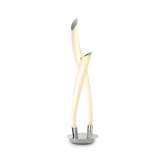 Netlighting Armonia 2 Light Table Lamp 18W LED 3000K 1350lm Chrome Frosted Acrylic in White