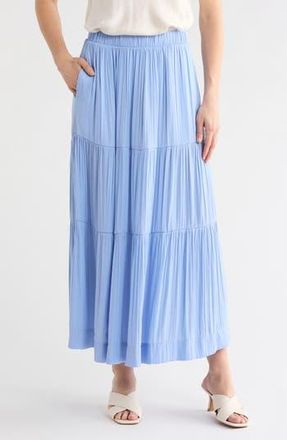 T Tahari Textured Tiered Skirt in Bluebell at Nordstrom Rack, Size X-Small