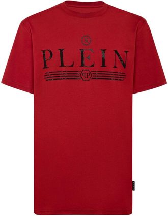 Philipp Plein SS Tattoo T-shirt - men - Cotton/glass - XXXL - Red