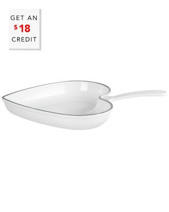 LE CREUSET Traditional White Heart Skillet With $18 Credit