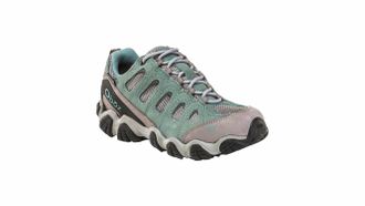 Oboz Footwear Womens Sawtooth Low B-Dry Hiking Shoe In Mineral Blue