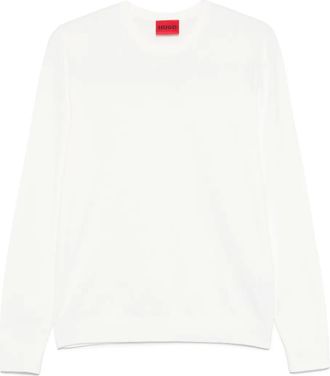 HUGO BOSS Maglione in maglia fine - Bianco