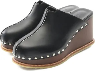 Hermès 90mm Earth stud-detail mules - Black