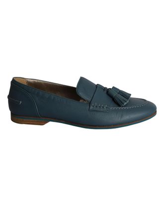Lanvin Lanvin Franjeleren Loafers in Blauwe Leer