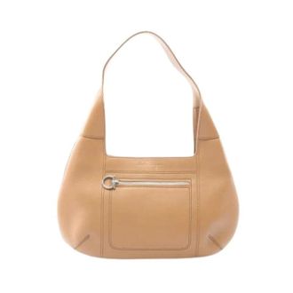 Ferragamo Pre-owned Shoulder Bag - Dames - Pre-owned - Beige - Maat: ONE Size Leer