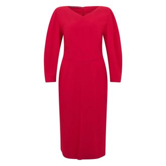 Alberta Ferretti Midi Jurk - Dames - Casual kleedjes - Rood - S - Leer - Kleedjes