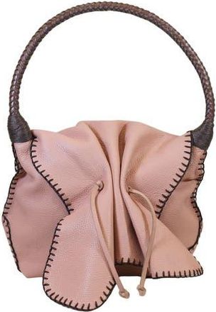 Carlos Falchi Shoulder Butterfly Leather Bag in Dusty Rose at Nordstrom