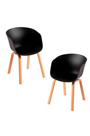 Regalos Miguel Packs Sillas Comedor - Pack 2 Sillas Hema - Negro