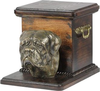 OEM Dogo De Burdeos, Mast&iacute;n Franc&eacute;s - Urna Para Cenizas De Perro Con Estatuilla, Elegante Urna Para Perro, Urna &Uacute;nica Con Busto De Perro De Art-dog