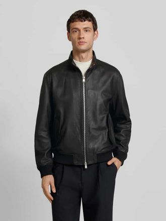 HUGO BOSS Regular Fit Lederjacke aus Ziegenvelours Modell MAPARO