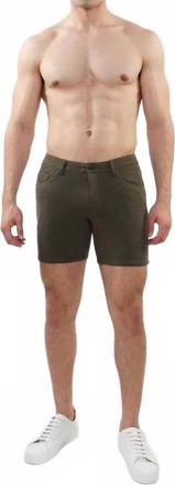Steele Mens Jacquard Stretch Knit Jean Short In Army Parquet