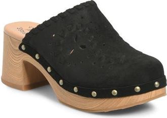 Kork-ease Tomika Perforated Clog in Black Suede at Nordstrom, Size 11