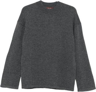 Max Mara Kasjmierwol Crew Neck Sweater - Dames - Cashmere truien - Grijs - XS - Wol - Truien & Vesten