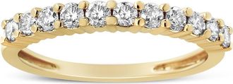 House of Brilliance IGI Certified 1/2 Cttw Diamond 10K Gold Fluted Band Wedding Ring in Yellow Gold at Nordstrom, Size 6