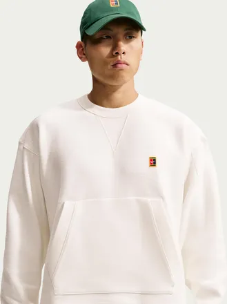Nike Mens Club Rules French Terry Crew-Neck Sweatshirt in White | IR0981-133