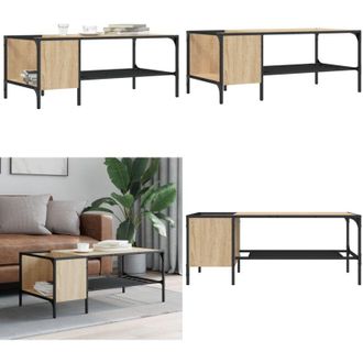 vidaXL Tavolino Salotto Ripiano Rovere Sonoma 100x51x40cm Multistrato - Tavolino da divano - Tavolino in legno multistrato