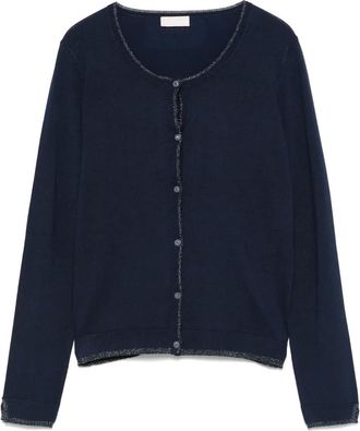 Liu Jo Cardigan con bottoni gioiello - Blu